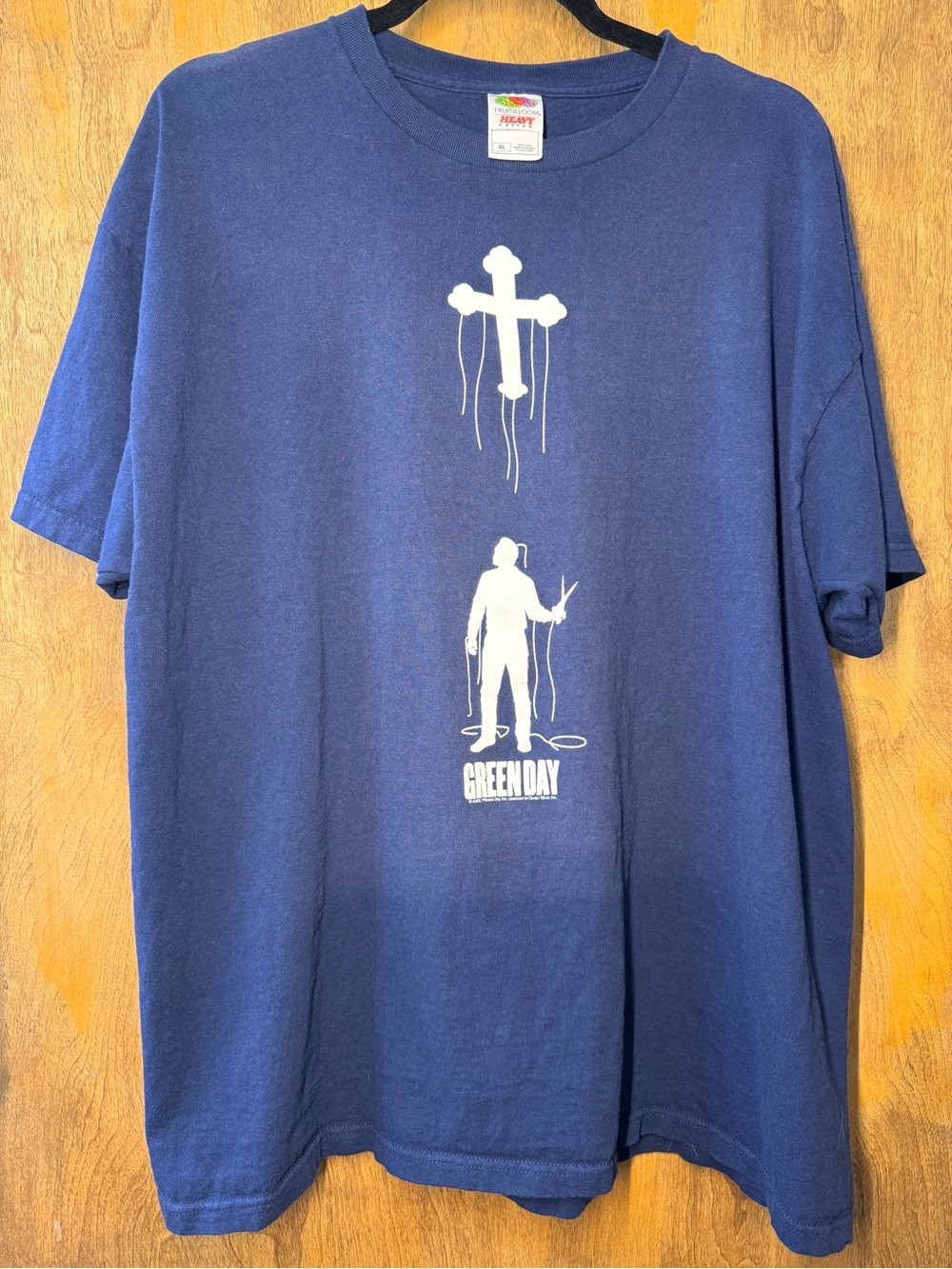 Vintage Y2K Green Day Blue Puppet Cross Band Tee